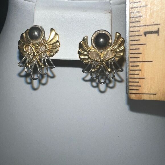 Vintage Multi Metal Wire Angel Earrings - Picture 3 of 4
